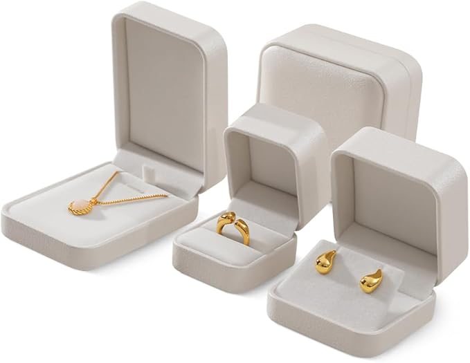 Earring Box, Leather Earring Gift Box,Premium Earring Boxes For Jewelry Gift,Luxury Earring Boxes (White)