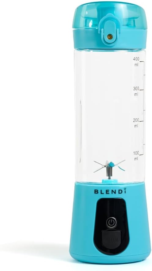 BLENDi Lite Portable Blender (17oz) – USB Rechargeable, Powerful 70W Motor for Smoothies, Protein Shakes & More – Compact, Travel-Friendly & BPA-Free (Turquoise)