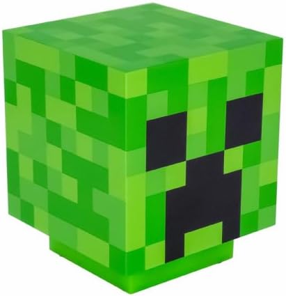 Paladone Minecraft Creeper Desk Light with Official Creeper Sounds, Handheld Night Light for Kids Room or Gamer Décor - Licensed Minecraft Gifts