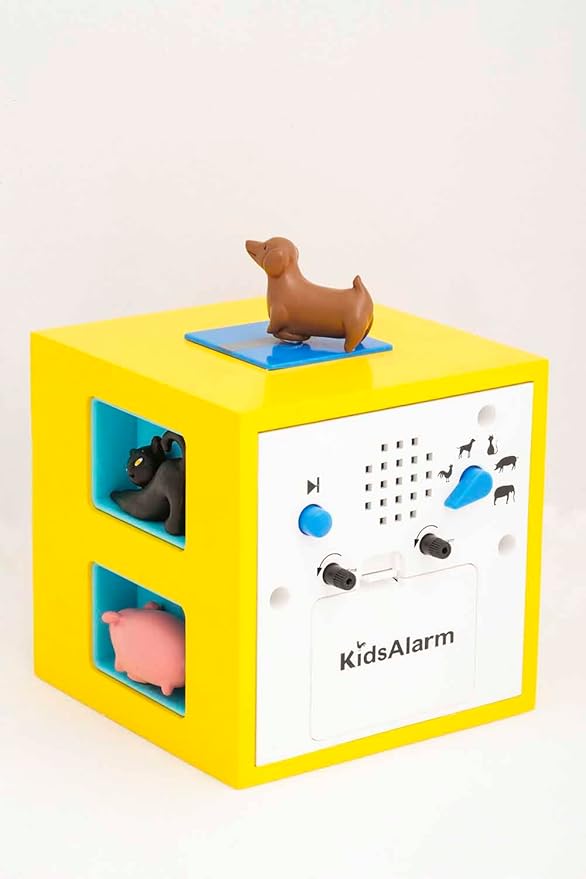 KOOKOO KidsAlarm Yellow, with 5 Different Farm Animals and Their Wake-up Calls (Natural Field Recordings)
