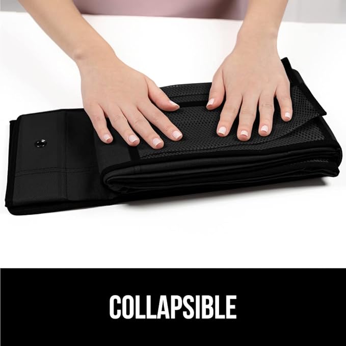 GORILLA GRIP Over the Door Shoe Organizer, 35 Large Breathable Mesh Pockets, Space Saving Hanging Storage Holder, 5 Hook Closet Rack Hanger, Hangs on Closets for Shoes, Accessories 68.5H x 24.5W Black