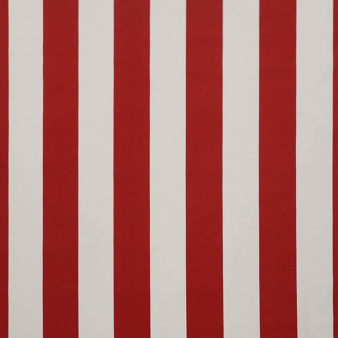 RSH DECOR: Tufted Adirondack Chair Cushion | 42.5” x 21” | All-Weather Spun Fabric | Water and Fade-Resistant | Outdoor Cushion for Patio Furniture | Red & White Stripe