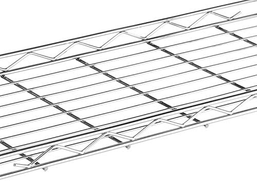 Whitmor 3 Tier Shelving Unit, Metal Storage Shelves, Adjustable Heavy Duty Shelf with Wheels , 400 lbs Capacity per Shelf, 1200 lbs Total for Home, Garage, Workshop, 23"L x 13"W x 30"H, Chrome