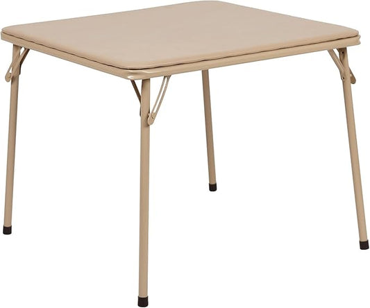 Flash Furniture Mindy Kids Tan Folding Table with Padded Top and Powder Coated Locking Legs