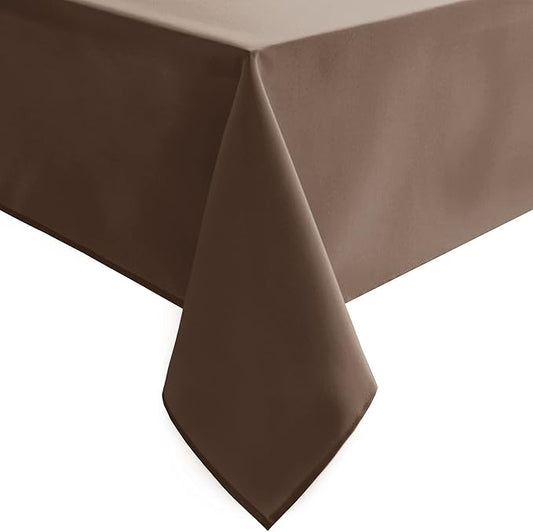 Hiasan Tan Rectangle Tablecloth - Waterproof Washable Polyester Fabric Table Cloth for Buffect Dining Birthday Party Wedding, 70 x 108 Inch