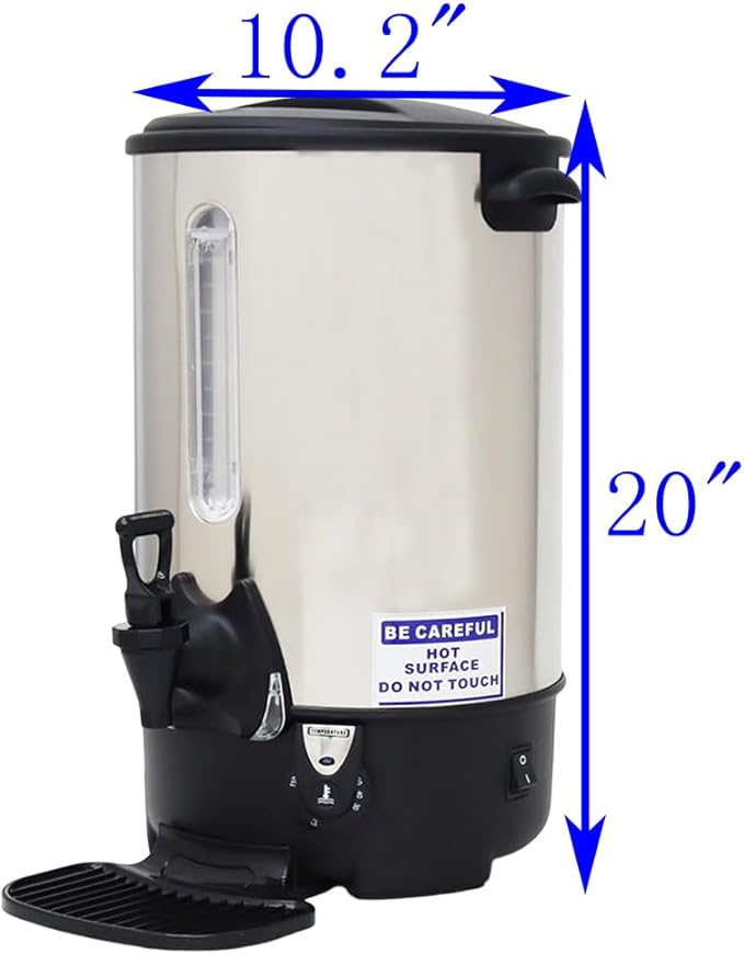 15.4L/16.3QT Hot Water Dispenser Commercial Electric Hot Water Bucket 1500W Fast Boiling with Temperature Control Electric Kettle for Office Restaurant Tea Shop & Event Venues 110V
