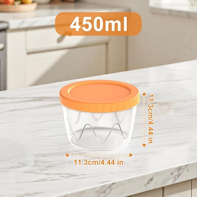 Freezer Storage Containers 6 Pack-16 Oz Deli Containers with Lids BPA Free Microwave and Dishwasher Safe,Food Storage Containers with Lids,Soup Containers for Oats/Salad