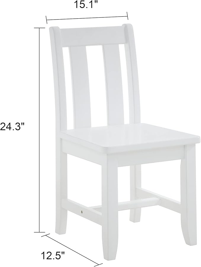 MUSEHOMEINC Kids Chairs for Toddlers,Toddler Wooden Chairs for Playing or Activity, Set of 2, Activity Chair for Children/Kids Wooden Chair/Preschool Furniture/Gift for Boys Girls. (White)