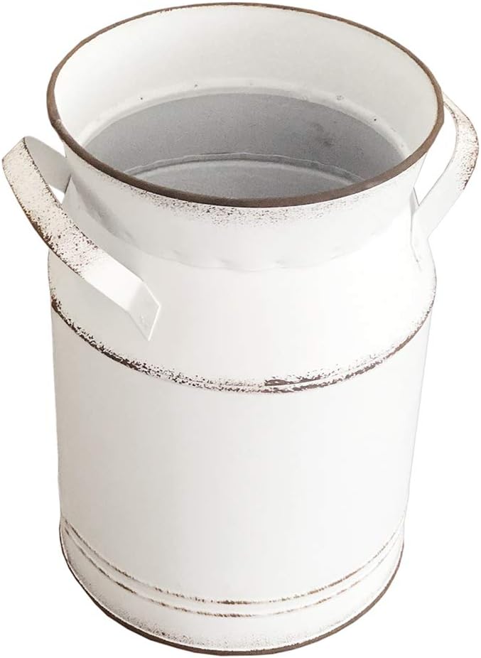 Galvanized Metal Rusty Milk Can Jug Pot for Home,Garden Decoration or Gift