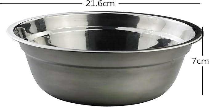 Morcte 4-Pack Stainless Steel Metal Prep Bowl, Mixing Bowl, 2 Quart