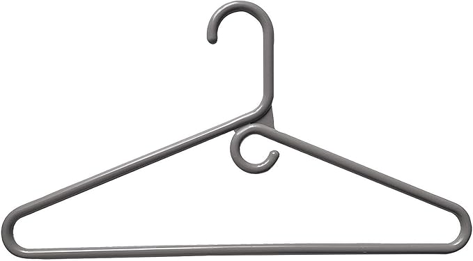 Clothes Hangers 30 Pack Plastic - Heavy Duty Space Saving Coat, Velvet Hangers, Pant Hangers for Closet Organization - Durable Non-Slip Warsaw Grey Wardrobe Essentials Bulk Storage