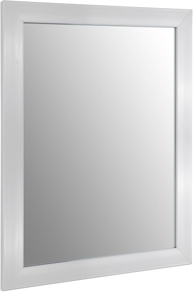 Ruomeng Wall Mirror Rectangle Decorative Mirror 12" x 16" for Entryway, Bedroom, Living Room, Nickel