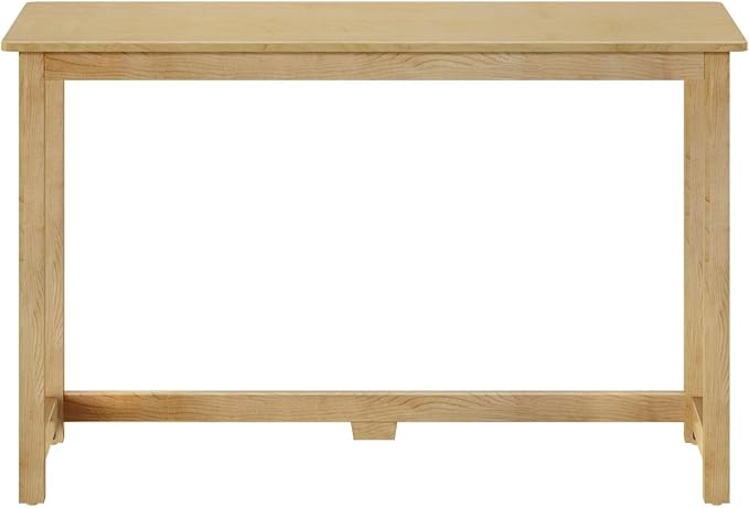 Max & Lily Solid Wood Desk, 47 Inches, Natural