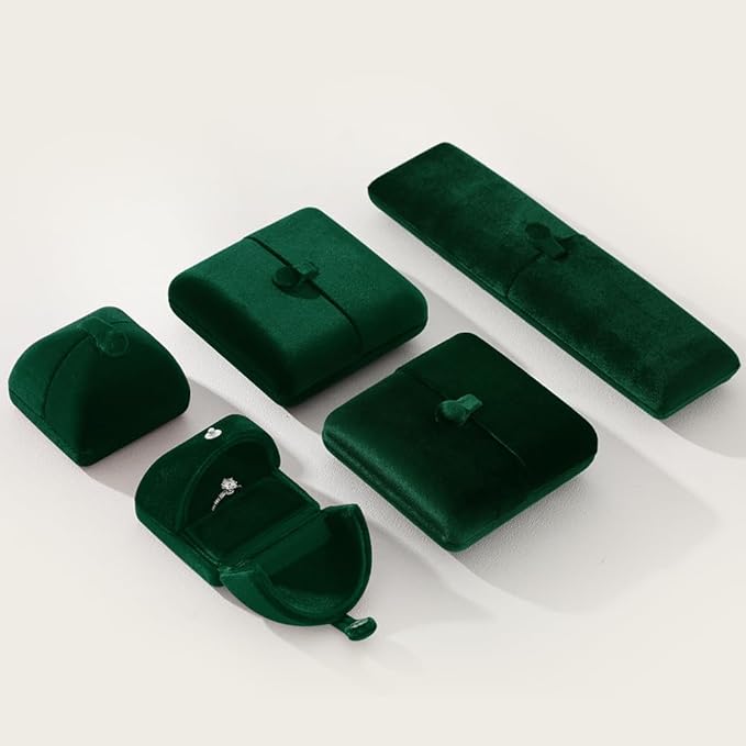 Bracelet Jewelry Box，Velvet Gift Boxes for Women，Men Valentine Necklace Long Display Cases (Green)