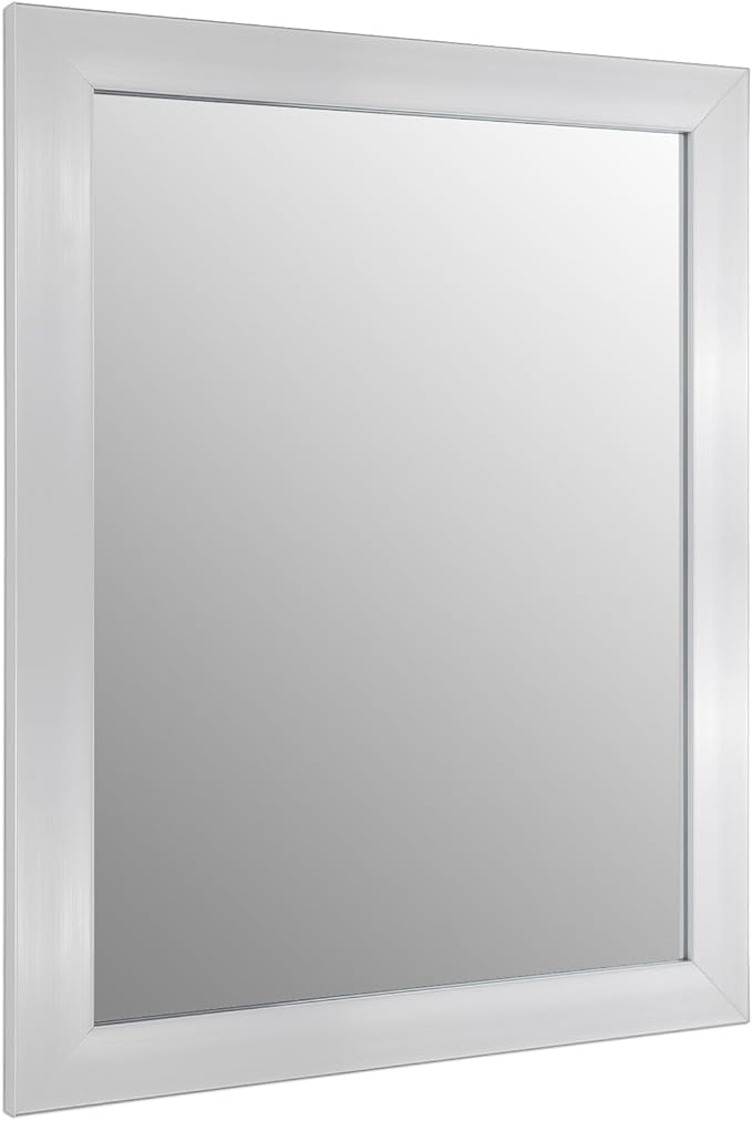 Ruomeng Rectangular Wall Mirror 16" x 20" for Bathroom, Bedroom, Entryway, Living Room, Nickel