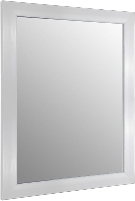 Ruomeng Rectangular Wall Mirror 16" x 20" for Bathroom, Bedroom, Entryway, Living Room, Nickel