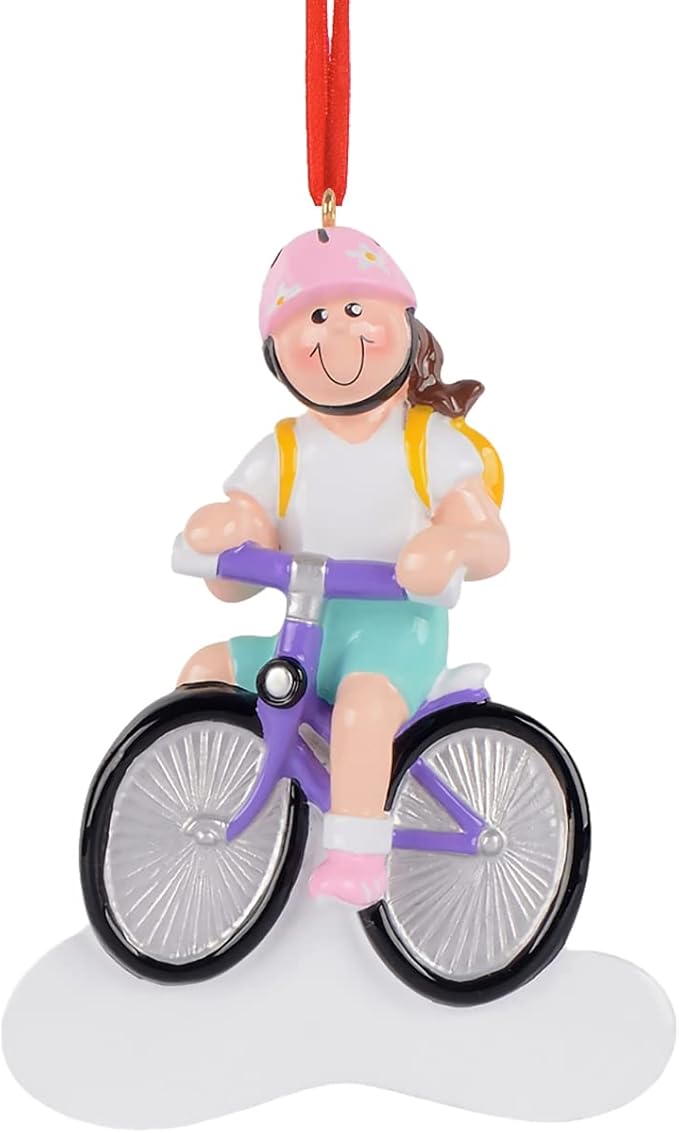 Personalized Bicycle Ornament - Girls Christmas Ornaments 2025 Daughter Christmas Ornaments 2025 Cyclist Ornament Dirt Bike Mountail Bike for Tree