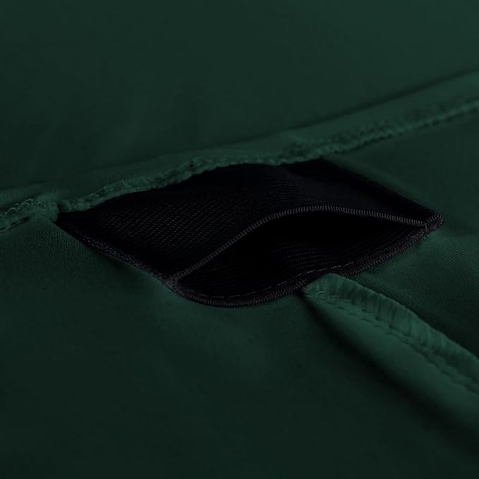 2 Pack 4FT Hunter Green Spandex Tablecloth Stretch Fitted Table Cover for Rectangular Table Event, Wedding, Banquet and Parties