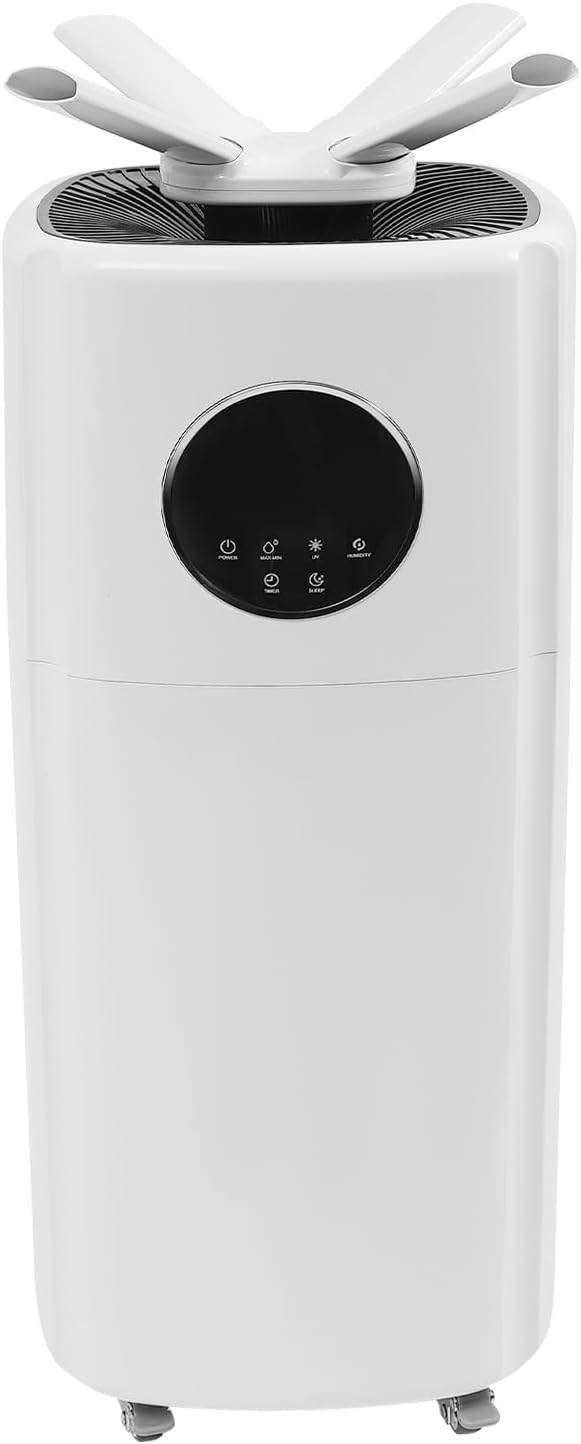 5.5Gal/21L Mist Whole House Humidifier, up to 3200 Sq Ft Large Room Air Cleaner For Home, Quickly & Evenly Humidify Larger Areas, Top Fill for Villas, Supermarkets, Offices