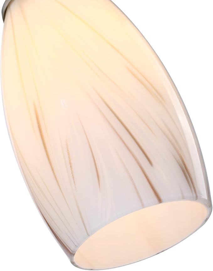 Mini Milk Glass Pendant Lights,Handcrafted Art Glass Pendant Hanging Light fixtures with Brushed Nickel Finish Adjustable Cord Glass Pendant Light Shade for Kitchen Island,Hallway,Dining Room