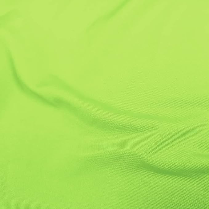 2 Pack 8FT Lime Spandex Tablecloth Stretch Fitted Table Cover for Rectangular Table Event, Wedding, Banquet and Parties