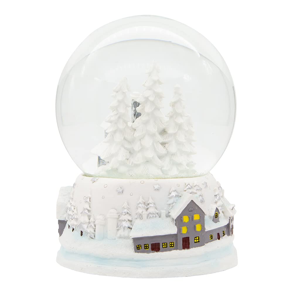 Kurt S Adler Snowy House Musical Snow Globe Plays Tune We Wish You A Merry Christmas