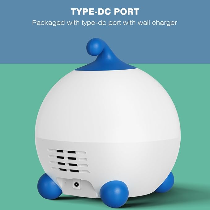 I·CODE Teach Me Time Kids Alarm Clock, Children's Sleep Trainer with Emoji,Toddler Sleep Aid Night Light with Auto-Off Timer,Perfect for 2-9 Years Old Younger Children (Blue)