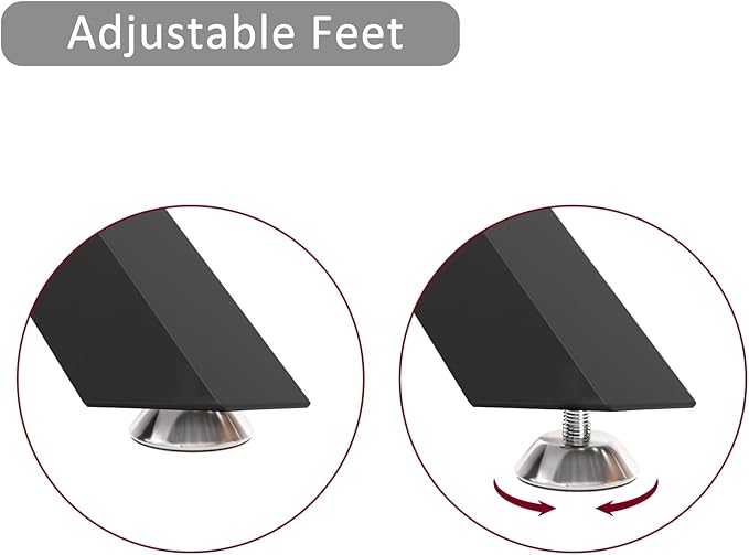 47'' Modern Glass Dining Table for 2-4 People, Rectangular Dining Room Table with Black Metal Legs, Clear Tempered Glass Top Dining Table for 4, Cpmpact Dinner Kitchen Table for 4