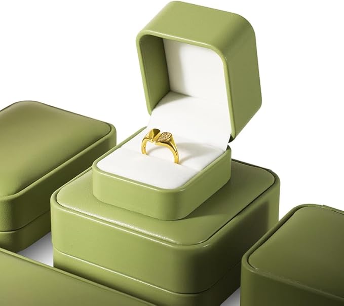 Bracelet Boxes For Jewelry Gift, Leather Bangle Box,Premium Bracelet Holder,Luxury Jewelry Gift Boxes (Green)