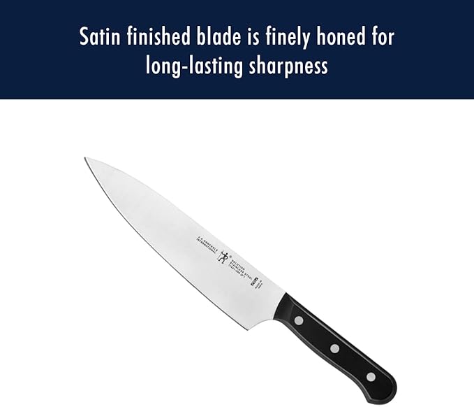 HENCKELS Solution Razor-Sharp 10-pc Knife Set, Chef Knife, Bread Knife, German Engineered Informed by 100+ Years of Mastery, Black/Stainless Steel