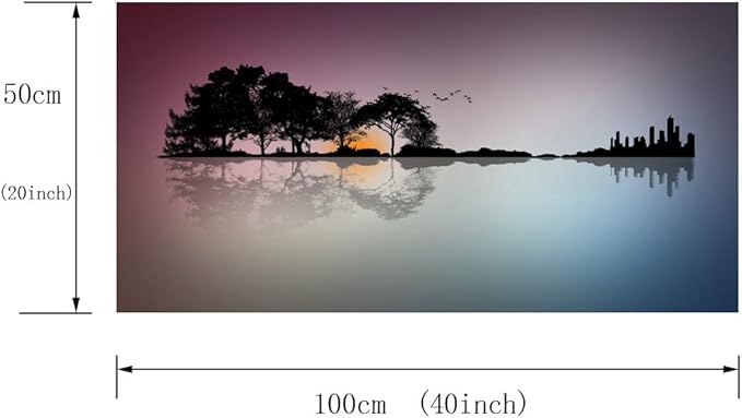 DZL Art A72650 Guitar Wall Art Canvas prints for bedroom living room bathroom Wall Decor kitchen artwork Guitar Island Canvas Prints Man Cave Music Lover Gift