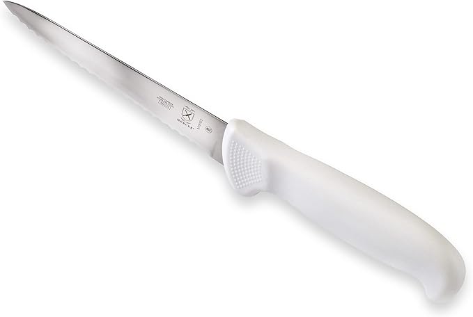 Mercer Culinary Ultimate White 5" Wavy Edge Utility Knife