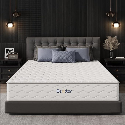 10 Inch Twin Hybrid Mattress, Charcoal Cooling Gel Memory Foam Mattress in a Box,Pocketed Springs for Isolate Motion, Pressure Relief, CertiPUR-US Certified, Support Comfort
