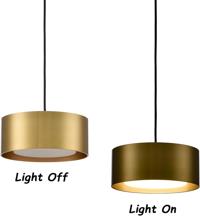 LED Gold Pendant Lights Fixture Mini Pendant Lights for Kitchen Island Over Sink Bedroom Bathroom Dining Room