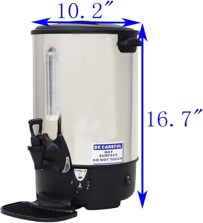 11.6L/12.3QT Hot Water Dispenser Commercial Electric Hot Water Bucket 1500W Fast Boiling with Temperature Control Electric Kettle for Office Restaurant Tea Shop & Event Venues 110V