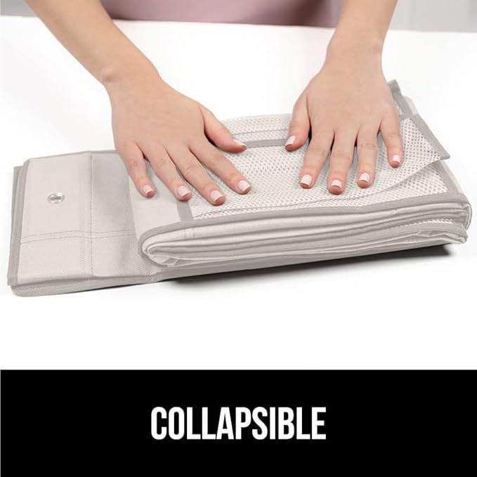 GORILLA GRIP Over the Door Shoe Organizer, 24 Large Breathable Mesh Pockets, Space Saving Hanging Storage Holder, Closet Rack Hanger Holds Up to 40 lbs, Hangs on Closets for Shoes, Accessories, Linen