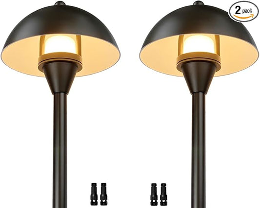 Arrownine Low Voltage Pathway Lights,Replaceable Path Lights G4 LED Outdoor Landscape Lighting Driveway Walkway Garden Yard Light Oil Rubbed Bronze Warm White Pack of 2