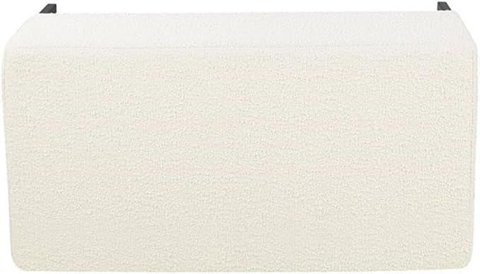 HomePop Upholstered Storage Bench with Metal Leg Home Décor|Bench with Storage for Living Room & Entryway - Cream Boucle