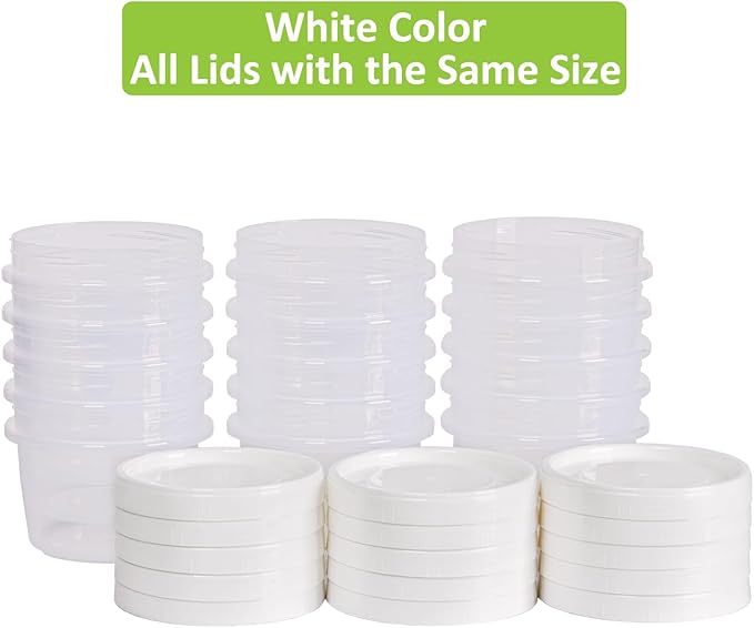 Screw Top Containers for Food 16 Oz, 15 Pack, 2 Cup Storage Containers with Lid, Reusable Twist Top Containers Twist Lock Stackable Round Twist Cap Plastic Freezer Container for Food, White