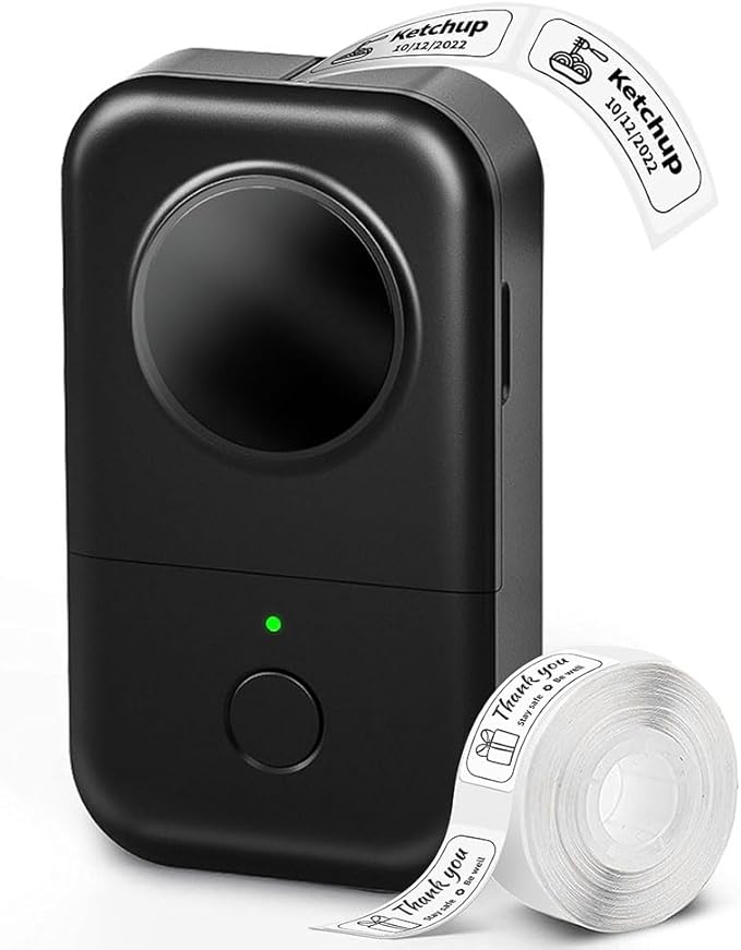 Phomemo D30 Label Maker Machine, Bluetooth Mini Label Maker for Kids School Items, Inkless Thermal Label Printer Portable Sticker Maker for Classroom Home Small Business Organizing