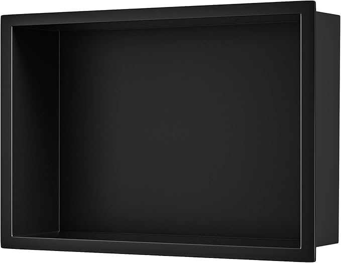 Stainless Steel Shower Niche 18" X 12", No Tile Needed Wall Niche, Recessed Shower Shelf for Bathroom Storage, Matte Black