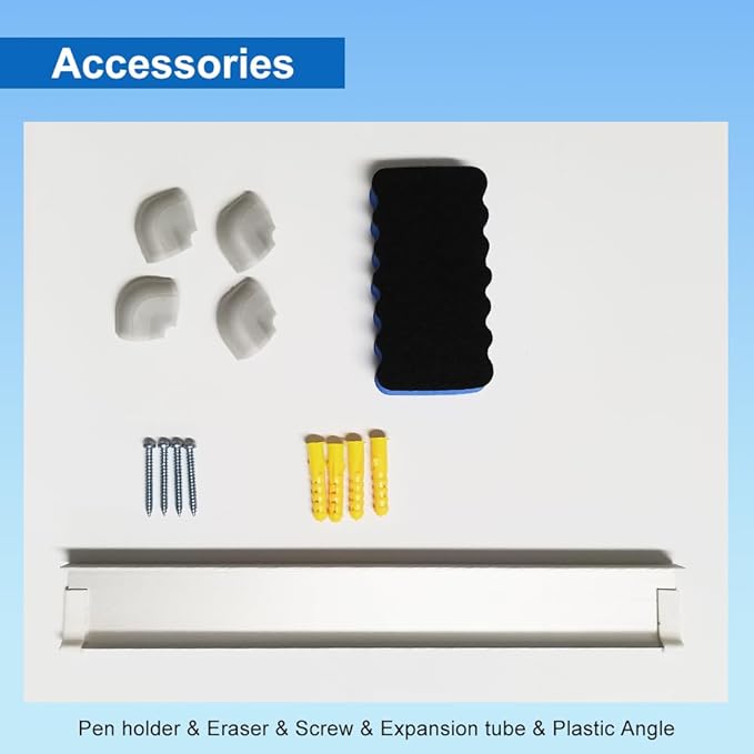 DEVELOP Magnetic Large Dry Erase Board 36 x 60 Inch, Large Wall Mounted Whiteboard with Aluminium Frame & Detachable Marker Tray 3' x 5', Magnetic White Board for Home School Office