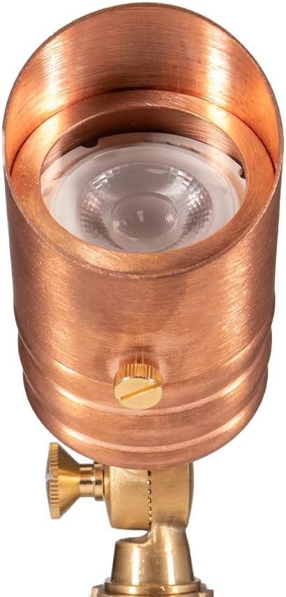 VOLT Fat Boy 12V Outdoor Mini Spotlight (Copper) for Low Voltage Landscape Lighting of Yard, Lawn, Garden, Patio, Trees & House