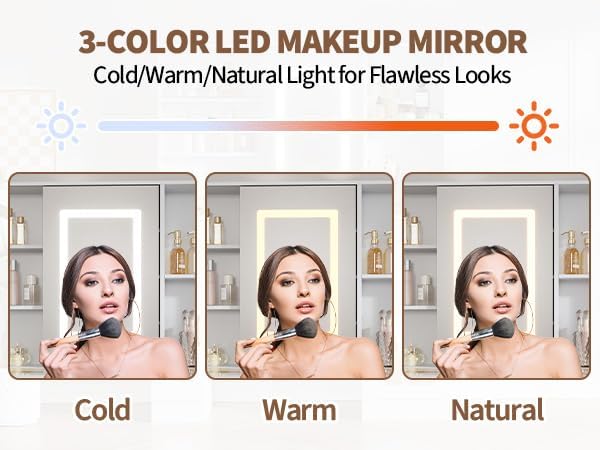 Vanity Desk with Mirror and Lights, Glass Top Vanity Desk with Sliding LED Mirror & 3-Color Lights, Makeup Dressing Table with Storage Drawers, Rainbow Glass Cabinets, USB/AC Outlets, MDF Beauty Hub