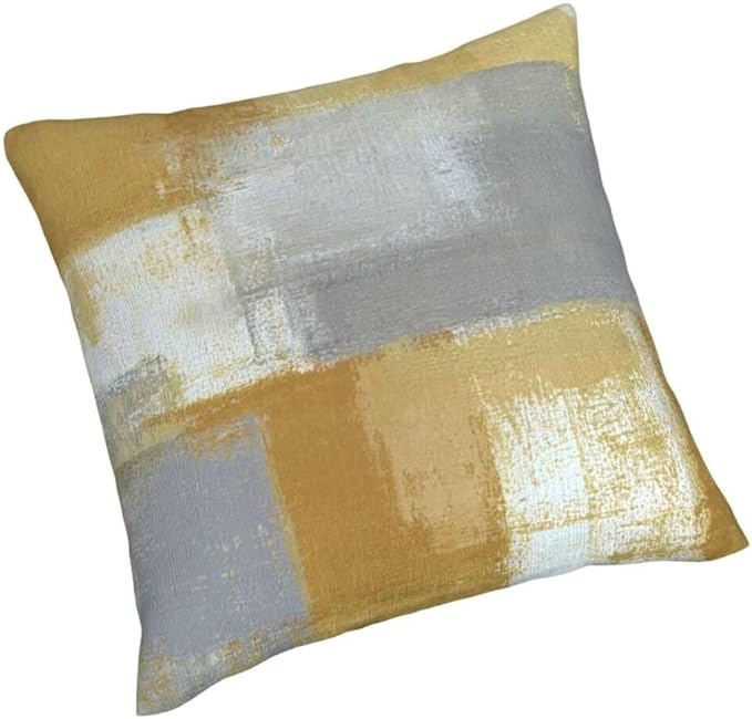 Yellow and Grey Pillow Covers 18 x 18 Inch Set of 2 Modern Abstract Art Decorative Throw Pillow Covers Outdoor Cotton Farmhouse Cushion Cases for Home Sofa Couch Living Room Decor