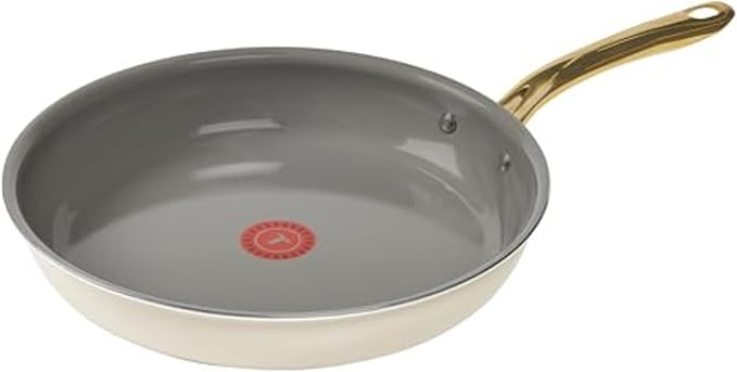 T-Fal Preserve Ceramic Nonstick Frying Pan Skillet 12-inch, Oven Broiler Safe up to 350°F Cookware, InoCeram Glide Technology, Frying Pan, Skillet Pots & Pans, Beige