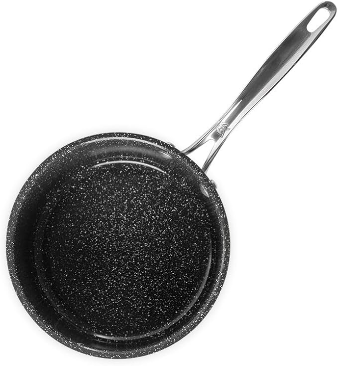Nordic Ware Basalt Formed Aluminum Sauce Pan, 3 Quart, Ceramic Coating
