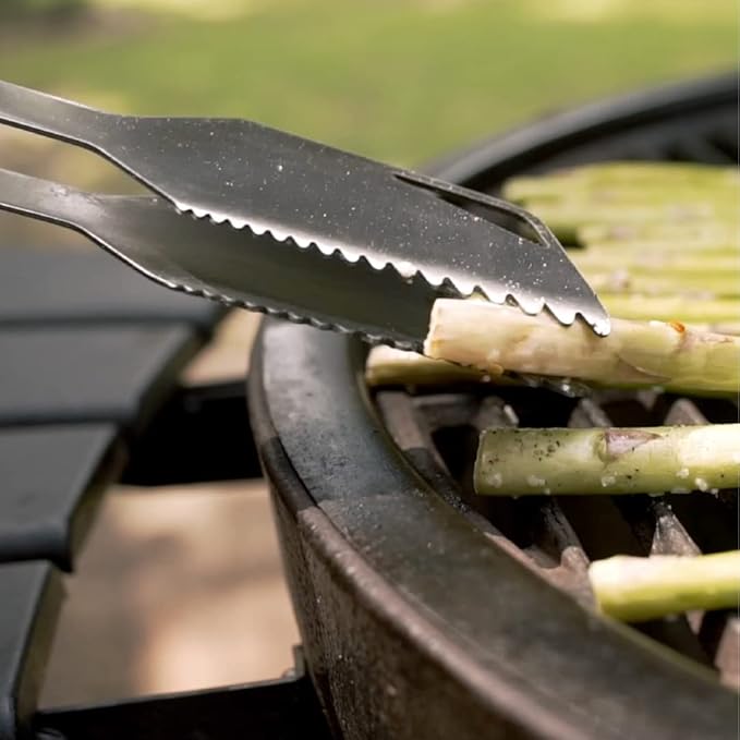 Toadfish BBQ Grill Accessories Set, 3-Piece Stainless Steel Grilling Tools with Aluminum Case, Grill Tongs, Grill Fork & Grill Spatula