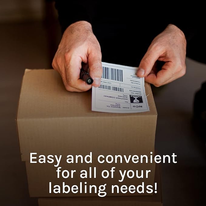 Premium Label Supply White Sticker Shipping Labels – 4" x 5" – Laser/Inkjet Compatible – (4 per Sheet), 1000 Sheets - 4,000 Total Adhesive Labels