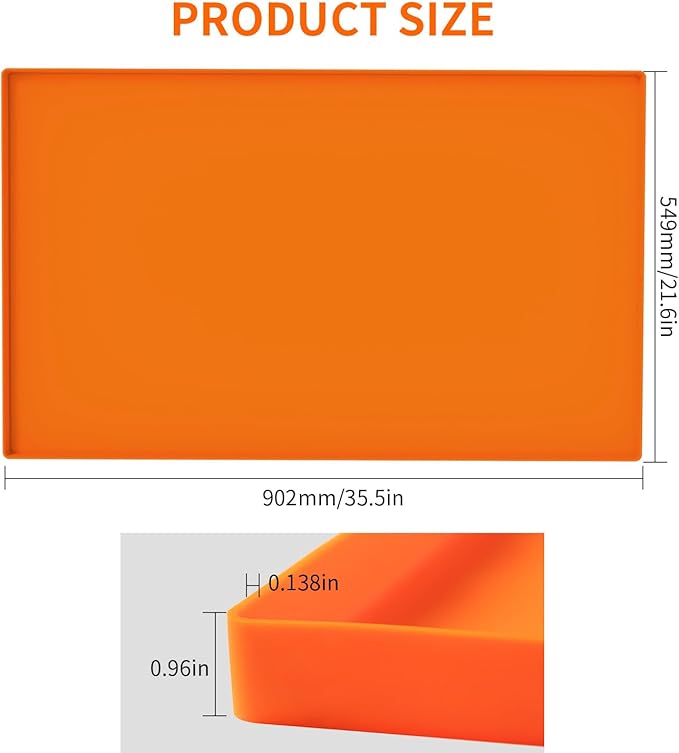 Silicone Protective Cover for 36" Blackstone Griddle,Heavy Duty Food Grade Silicone Grill Mat, Protect Griddle from Rodents, Insects, Debris, and Rust,All Season Cooking Protective Cover